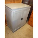 Painted 2 Door Hardwood Cupboard 32 inches wide 42 tall 21 deep