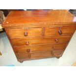 Victorian 2 short over 3 long Mahogany Veneered chest of drawers