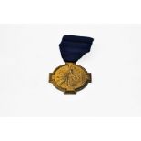 Silver gilt Masonic medal: grattitude Arther G M hallmarked AS Birmingham 29 grams