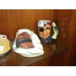 Shorter & Son Pirate Head Toby Jug & Bossons Head