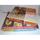 2 VINTAGE 1960S GAMES CONCENTRATION AND FUTURE SCIENTIST