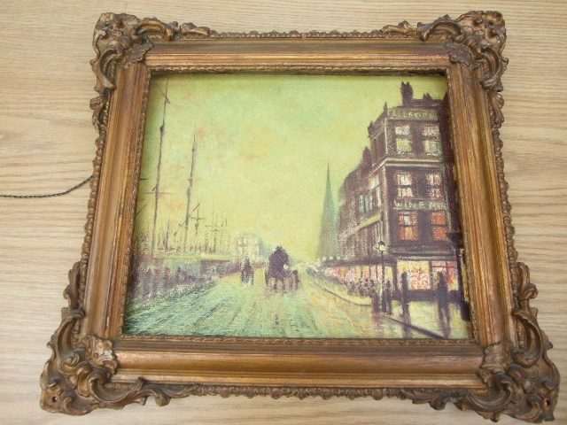 SIGNED OIL ON BOARD WITH ORNATE FRAME