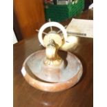 Vintage Ships Wheel Nut Cracker 5 x 5 inches