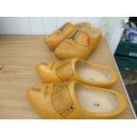 2 PAIRS OF WOODEN CLOGS