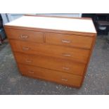 2 Short over 3 Long Retro Chest with military numbers to back 42 inches wide 36 1/2 tall 19 deep