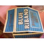 Vintage Retro Blue Riband Picnic Set