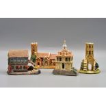 Collection of Lilliput Lane models of local Norfolk landmarks incl Custom House Kings Lynn,