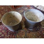 2 Vintage Galvanised Buckets