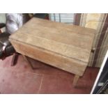 Antique Oak Drop Leaf Table with drawer 35 inches wide 20 closed