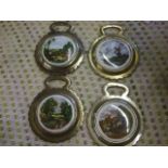 4 Ceramic Inset Horse Brasses