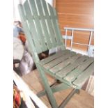 Folding Garden Table ( table needs attetion ) & 4 Folding Chairs