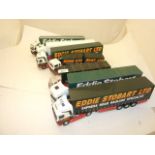 7 EDDIE STOBART ARTICULATED LORRIES INCLUDING CORGI