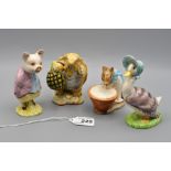 Beswick Beatrix Potter Figurines 'Anna Maria' (BP3a), 'Pigling Bland' (BP3b - second variation), '