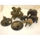 COLLECTION OF ELEPHANT ORNAMENTS