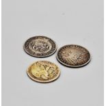 A silver half dollar coin 1934, A 1817 George III half-crown (small head) and a 1910 Friedrich II