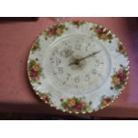 Royal Albert Old Country Roses Wall Clock