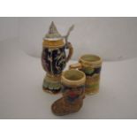 3 CERAMIC STEINS ETC