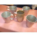 4 Military Aluminium Canteen Water Jugs & 1 other