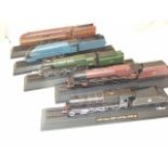 5 MOUNTED MODEL TRAINS