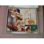 Wooden Block Puzzle makes 6 different Glamour Lady Pictures