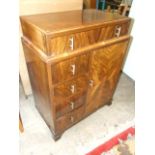 Vintage 5 Drawer Unit with cupboard 41 inches tall 31 wide 18 deep