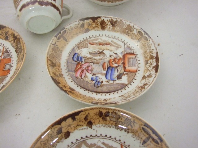 6 Oriental Cups & Saucers & Bowl - Image 3 of 4