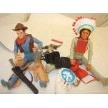 MARX TOYS COWBOY AND INDIAN WITH ACCESSORIES