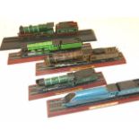 5 MOUNTED MODEL TRAINS