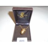 GOLD PLATED ACORN PENDANT