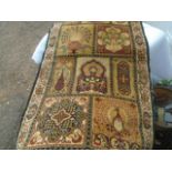 VINTAGE WOOL RUG TURKISH? MOSQUE 54" X 27"