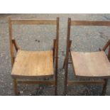 2 Vintage E Gomme ( g plan ) WW2 Folding Chairs with the words "George VI 1943" stamped on the