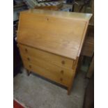 Retro Oak Bureau 33 inches wide 43 1/2 tall