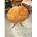 Antique Tilt Top Table with pie crust edge 24 inches wide 20 tall