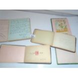 4 AUTOGRAPH ALBUMS 1900S-1930S