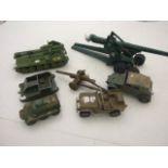 COLLECTION OF MILITARY VEHICLES TO INCLUDE DINKY US ARMY JEEP