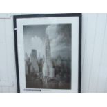 FRAMED AND GLAZED PRINT OF THE CHRYSLER BUILDING