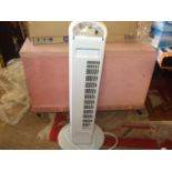 WHITE UPRIGHT ELECTRIC FAN