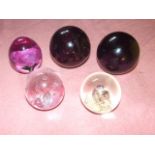 5 Glass Paper Weights