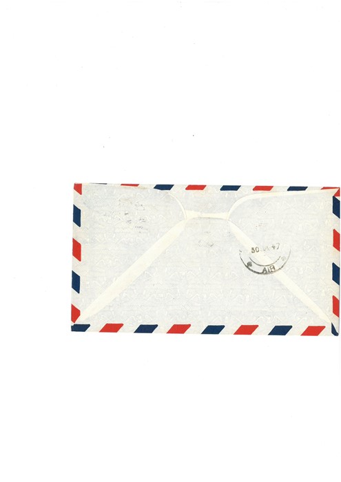 Pan American World Airways First Clipper Air Mail Flight Bangkok to Calcutta cover, date stamp - Image 2 of 2