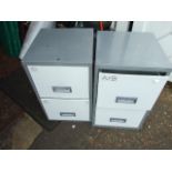 2 Metal 2 Draw Filing Cabinets