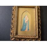 Small Gilded Frame picture of Mary and Jesus ( frame size 6 1/2 x 4 1/2 inches)