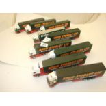 9 EDDIE STOBART ARTICULATED LORRIES TO INCLUDE CORGI