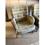 Pair of Ercol Stick Back Armchairs