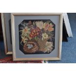 Set of four framed tapestries depicting Spring, Summer, Autumn and Winter