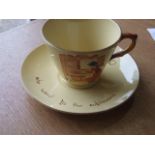 Rare W H Goss ( Royal Buff ) Old Mother Hubbard Cup & Saucer