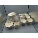 Spode Copeland Kymono chinaware tea service incls 12 cups, 12 saucers, 12 side plates, sugar bowl,