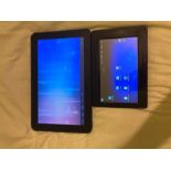 2 Android Tablets next book & Xcody ( cracked screen ) no chargers