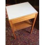 Retro Bedside Table with drawer 12 x 15 inches 24 tall