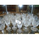 18 CRYSTAL GLASSES (3 SETS OF 6)