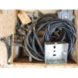 Box of Battery Clamps & Wire